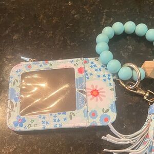 Floral Card Holder with bracelet.